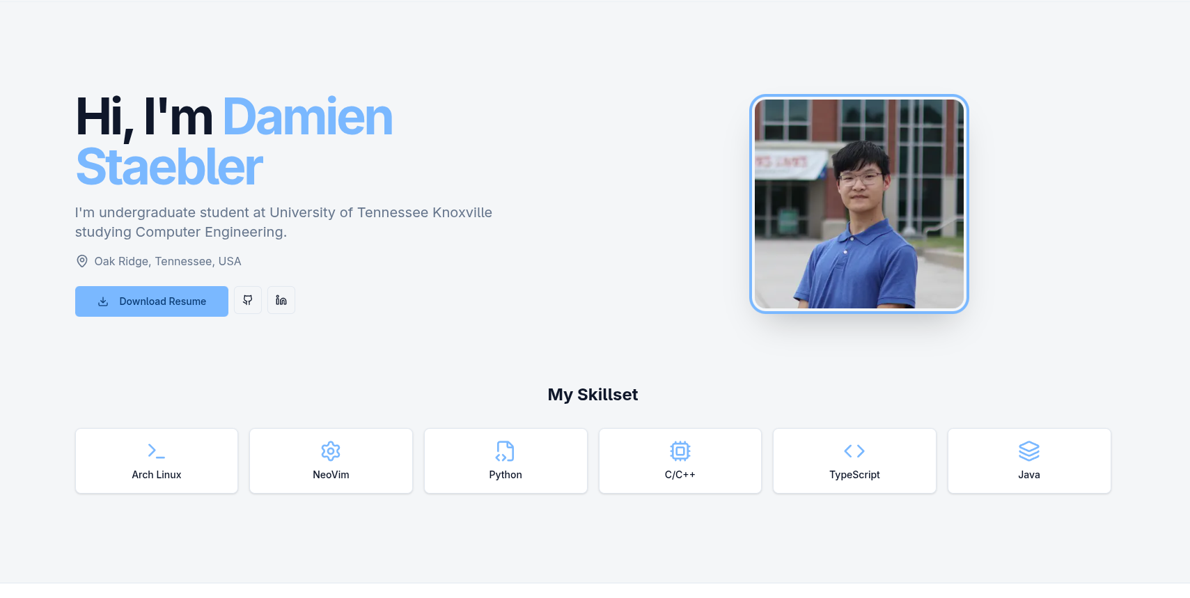 Portfolio site that show cases my jurney.